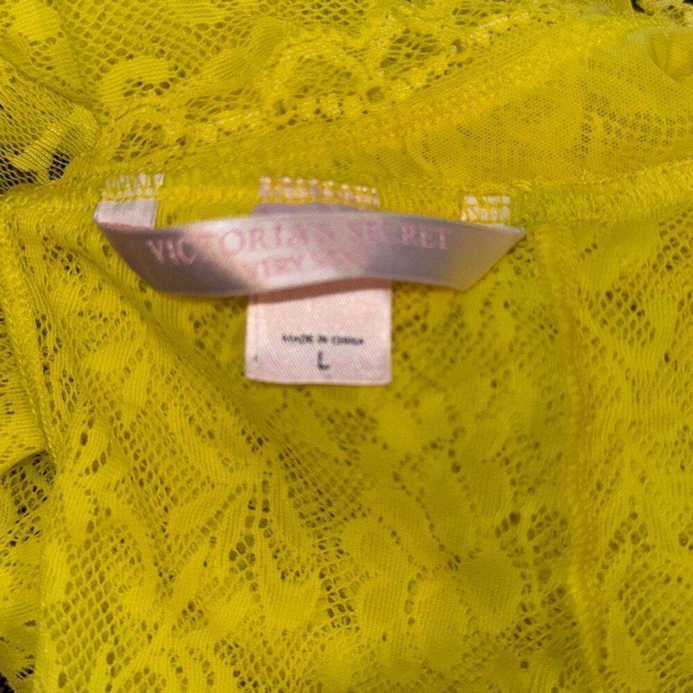 Victoria’s Secret Yellow Lace Slip Dress Size Large - Picture 12 of 14